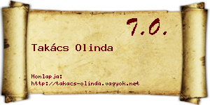 Takács Olinda névjegykártya