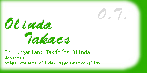 olinda takacs business card
